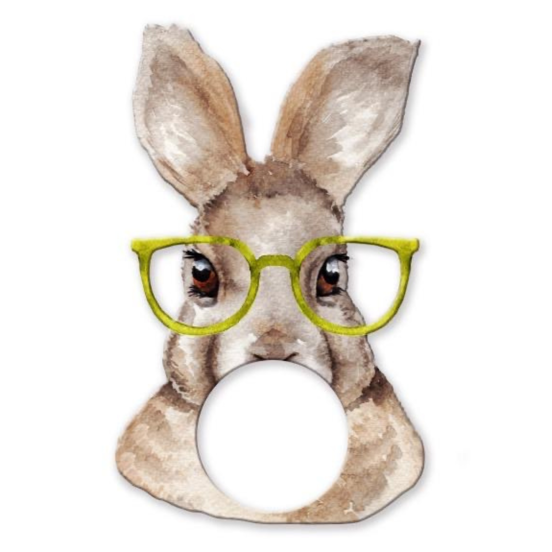 SERVILLETERO DE CONEJO CON LENTES AMARILLOS