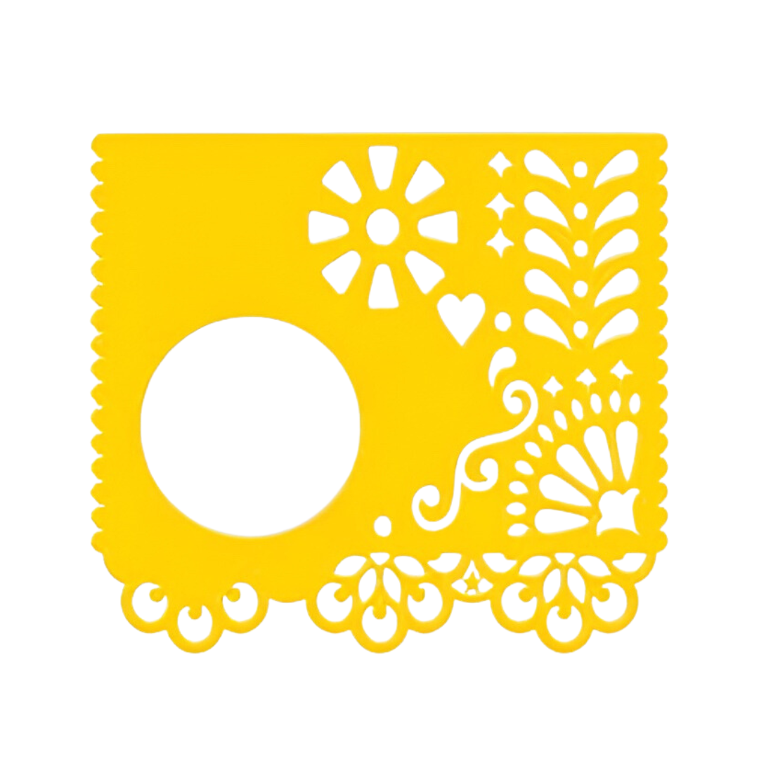 BAJOPLATO DISEÑO PAPEL PICADO KIT 6 SERVILLETERO