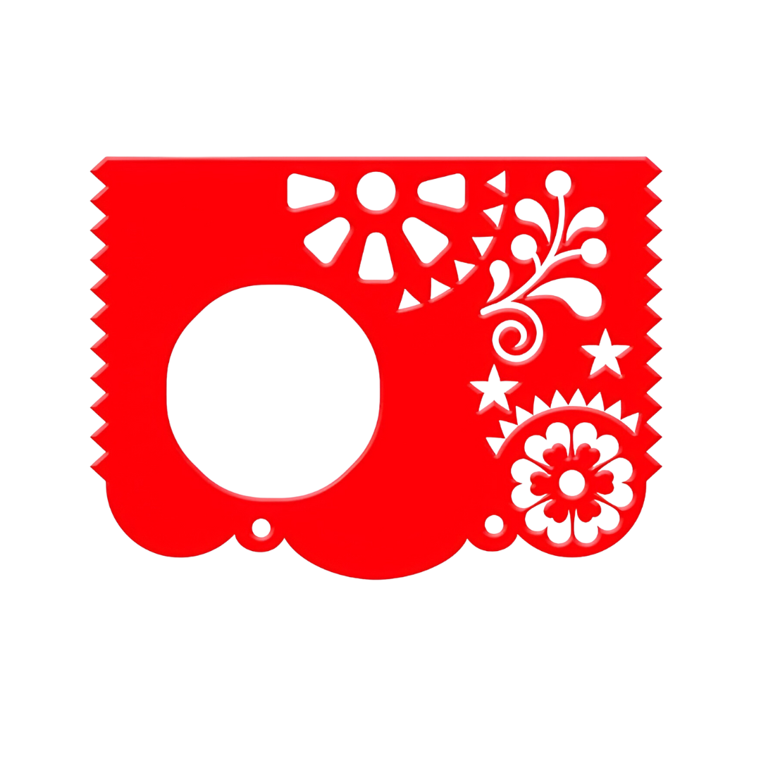 BAJOPLATO DISEÑO PAPEL PICADO KIT 6 SERVILLETERO