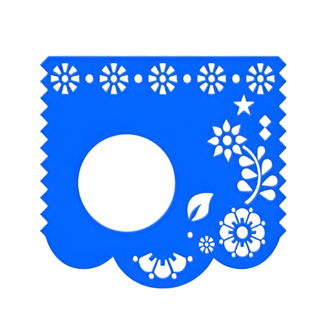 BAJOPLATO DISEÑO PAPEL PICADO KIT 6 SERVILLETERO