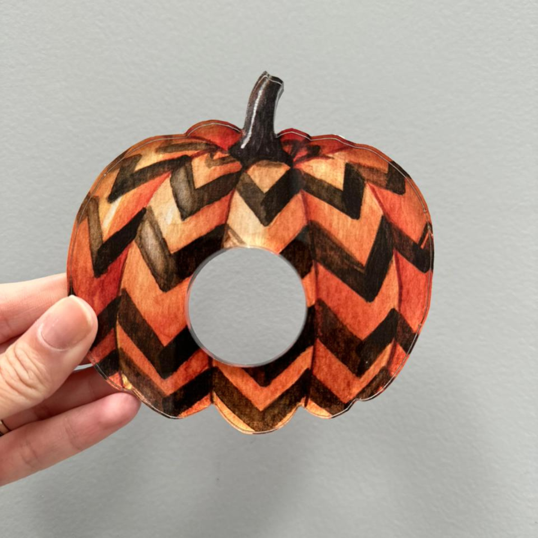 Servilletero de Calabaza naranja y negro