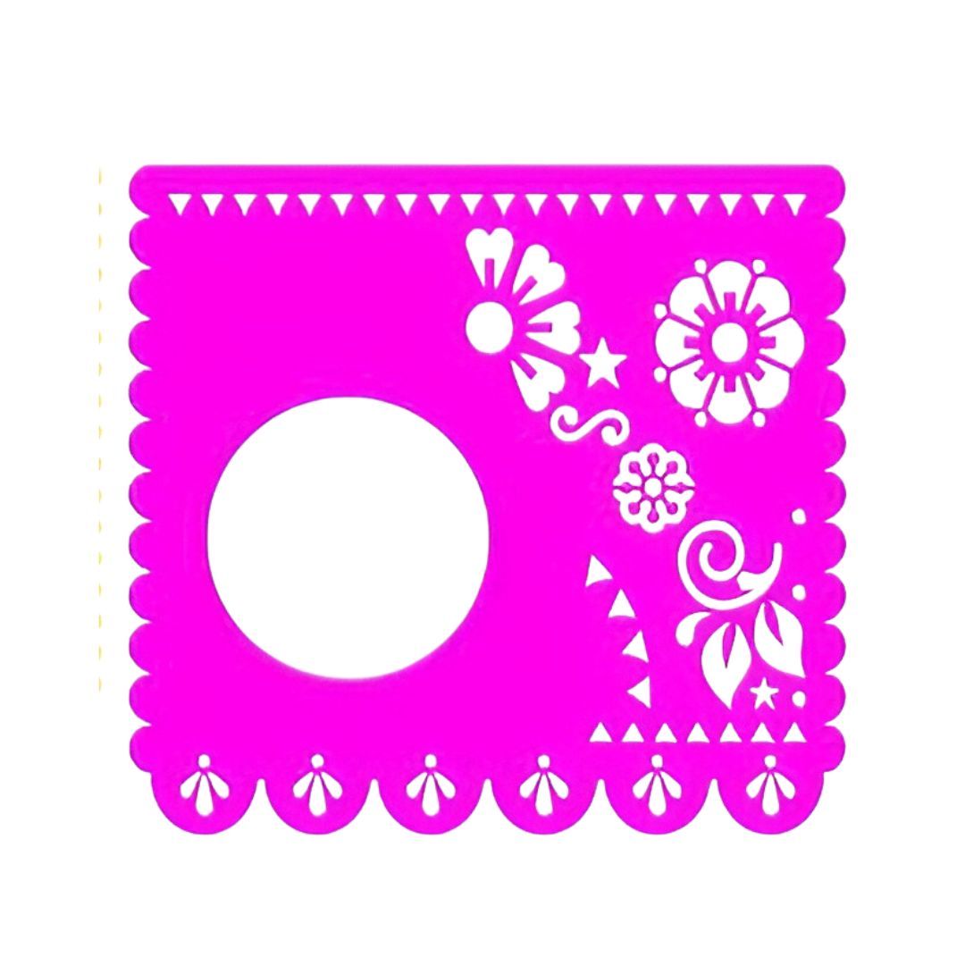 BAJOPLATO DISEÑO PAPEL PICADO KIT 6 SERVILLETERO