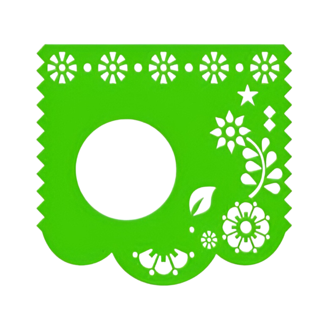 BAJOPLATO DISEÑO PAPEL PICADO KIT 6 SERVILLETERO