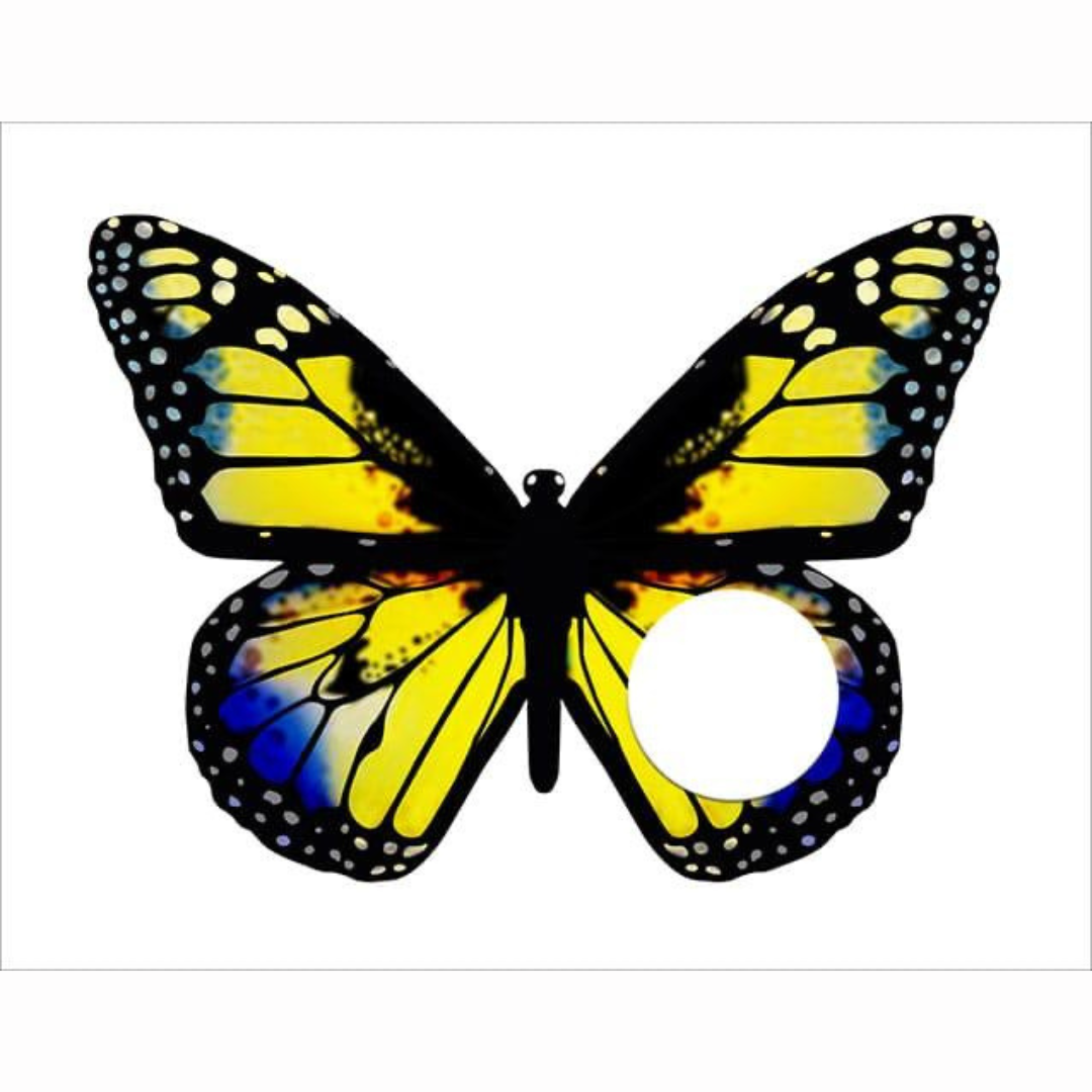 SERVILLETERO DE MARIPOSA AMARILLA Y AZUL