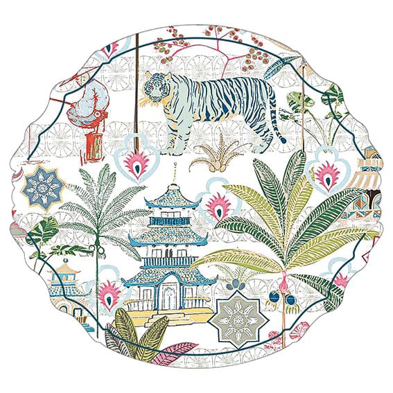 BAJOPLATO TIGRE BLANCO Y PAGODA