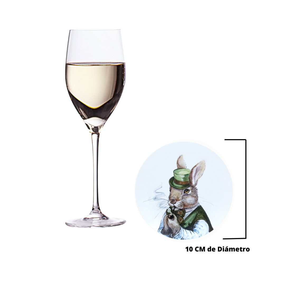 BAJOPLATO CONEJO CON SOMBRERO VERDE A-589