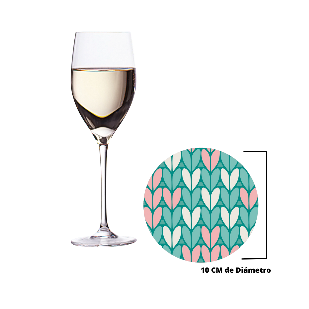 BAJOPLATO CORAZONES COLORES PASTEL A-504