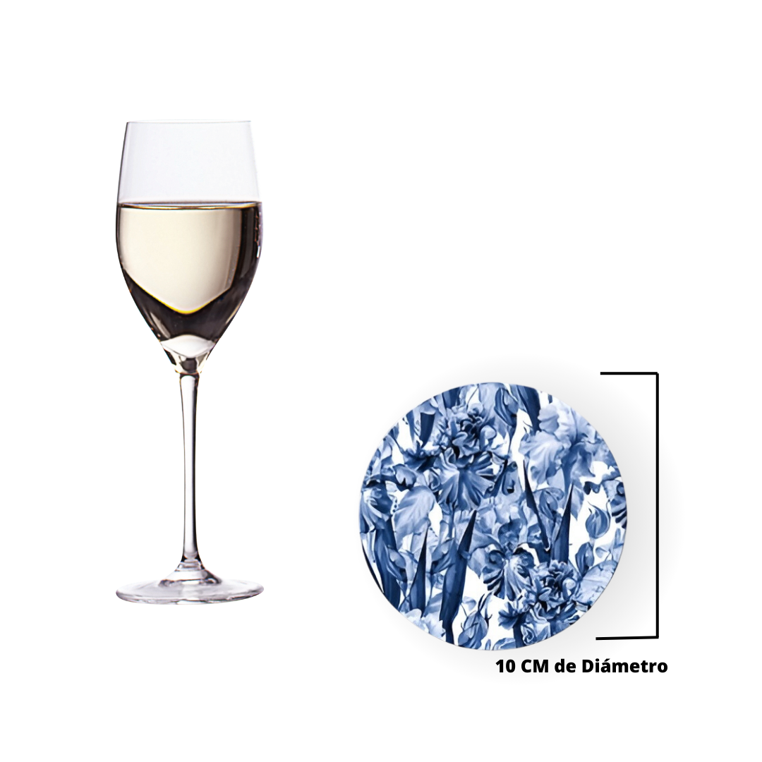 Bajoplatos Flores Azules A-006