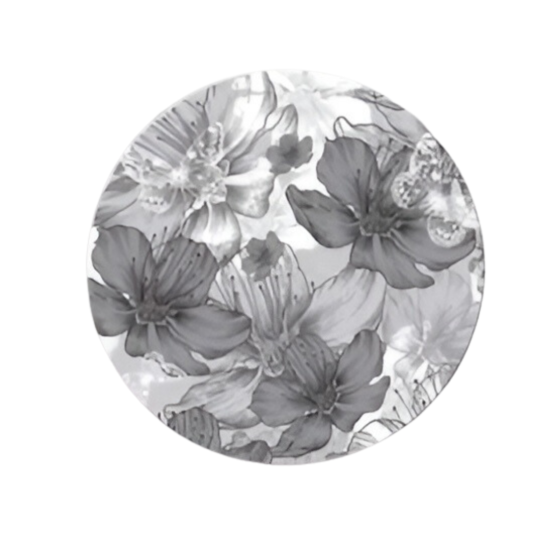 BAJOPLATO FLORES GRIS A-015