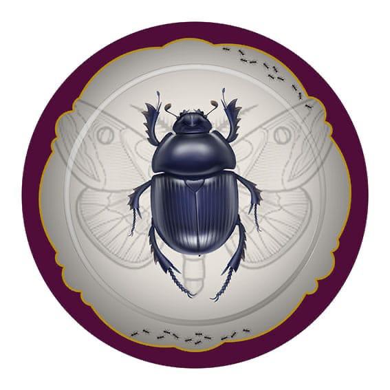 PortaPlato Escarabajo Azul A-134