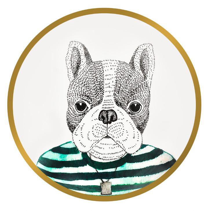 Portaplato Bulldog Frances A-104