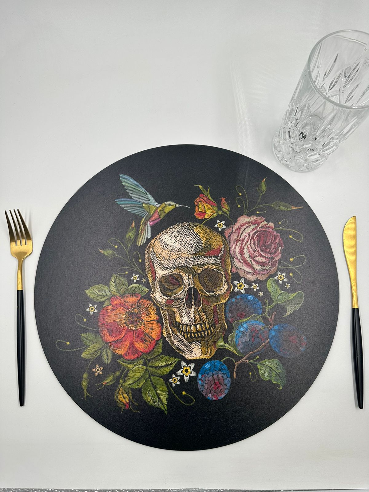 Portaplatos Calavera y Colibrí A-362