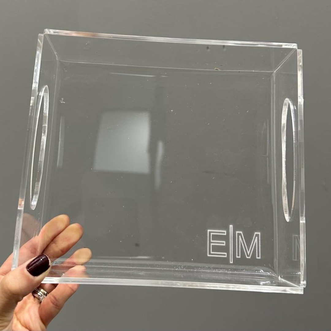 CHAROLA ACRILICA TRANSPARENTE