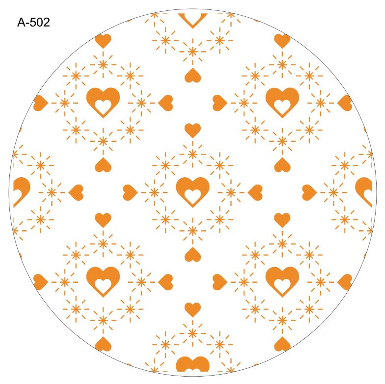 BAJOPLATO CORAZONES ANARANJADO A-502