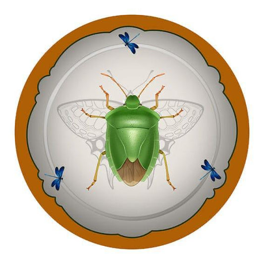 Bajoplato Escarabajo Verde  y Libélula A-133