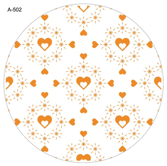 BAJOPLATO  CORAZONES ANARANJADO A-502